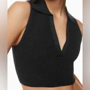 Aritzia Sculpt Knit Polo Top